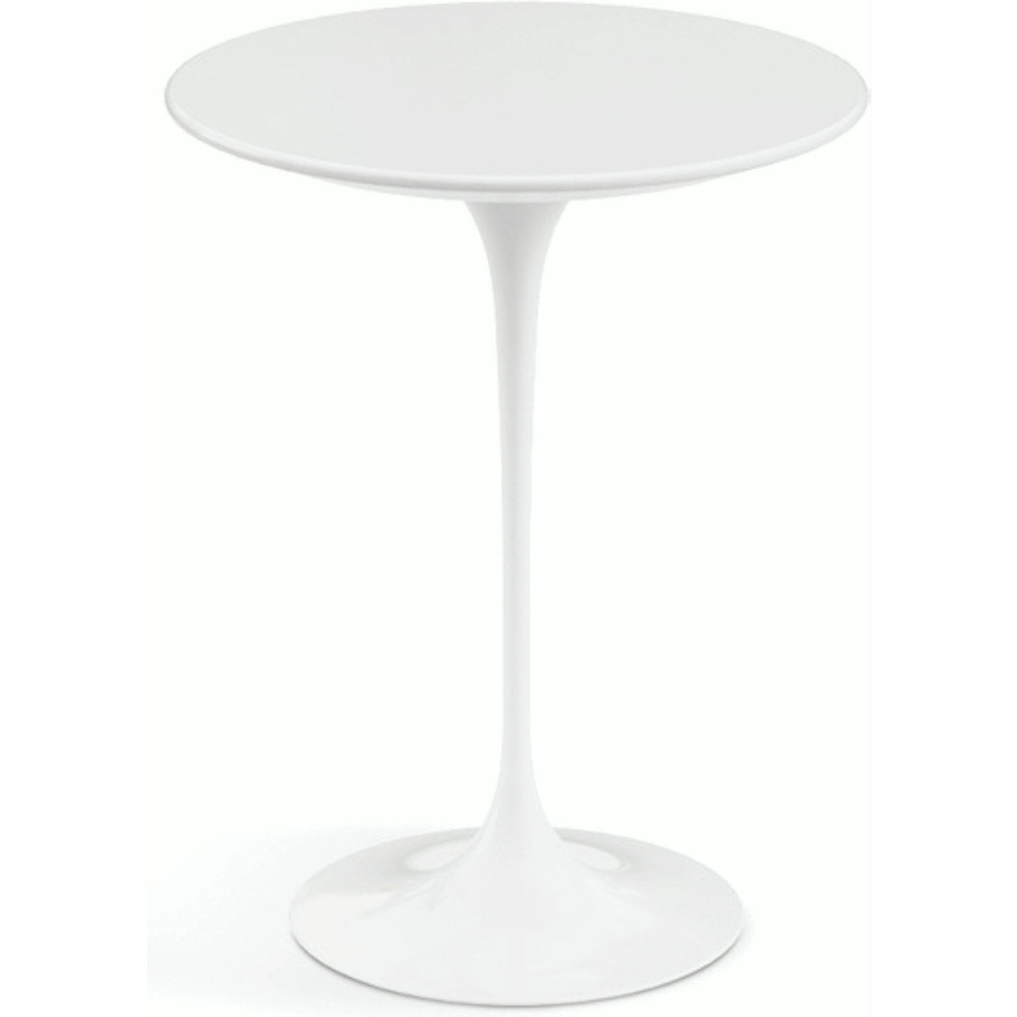Saarinen Side Table - 16" Round side/end table Knoll White White laminate, Satin finish 