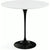 Saarinen Side Table - 22” Oval side/end table Knoll Black White laminate, Satin finish 