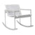 1966 Single Rocker lounge chair Knoll White with White Mesh & Strap 