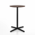 Emeco 2 Inch X Base Counter Table - Round bar seating Emeco 24" / 60cm Black Powder Coated Walnut