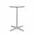 Emeco 2 Inch X Base Counter Table - Round bar seating Emeco 24" / 60cm Silver Powder Coated White HPL