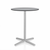 Emeco 2 Inch X Base Counter Table - Round bar seating Emeco 30" / 76cm Silver Powder Coated Grey HPL