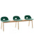 Alfi 3-Seat Low Back Bench Benches Emeco Green Ash 