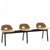 Alfi 3-Seat Low Back Bench Benches Emeco Sand Dark Ash 