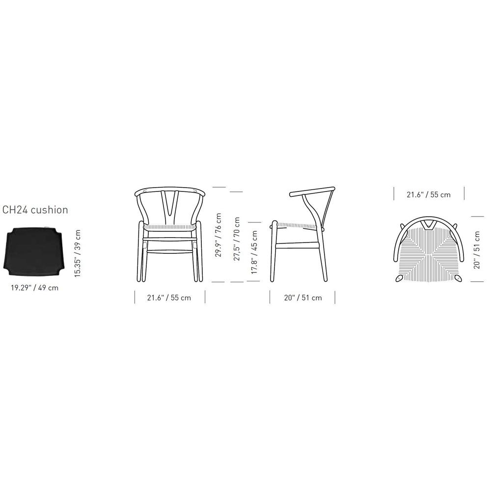 Ch24 Wishbone Chair - Colors Side/Dining Carl Hansen 
