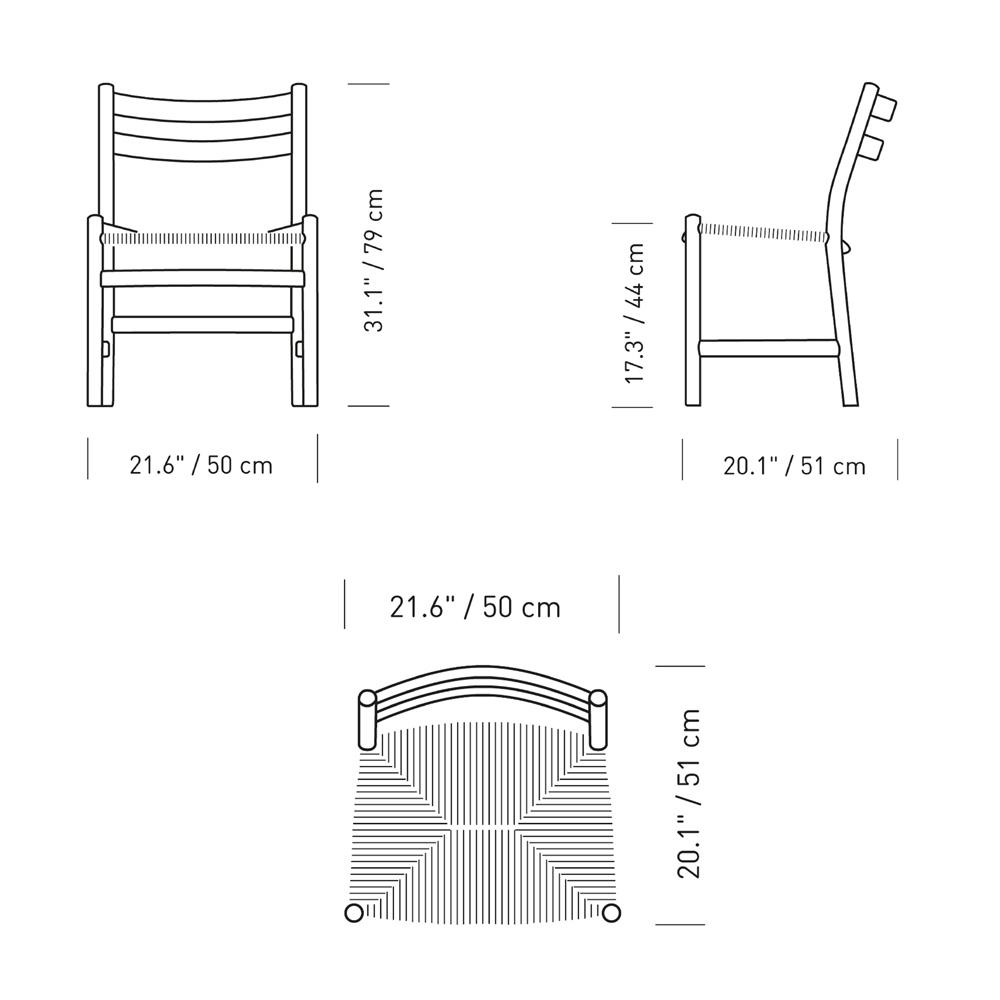 Ch47 Chair Side/Dining Carl Hansen 