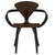 Cherner Chair Armchair Side/Dining Cherner Chair Classic Walnut Seat, Ebony Lacquer Arms & Legs 