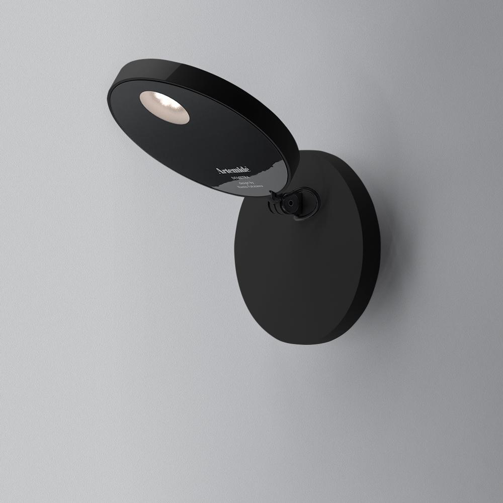 Demetra Wall Spot Light wall / ceiling lamps Artemide wall spot w/o switch Matte Black - 3000K 