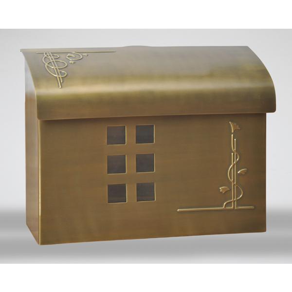 E7 Arts & Crafts Mailboxes Mailboxes Ecco Satin Brass 