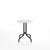 Emeco 1 Inch Cafe Table - Round Top Coffee table Emeco Table Top 24" Black Powder Coated Aluminum White HPL