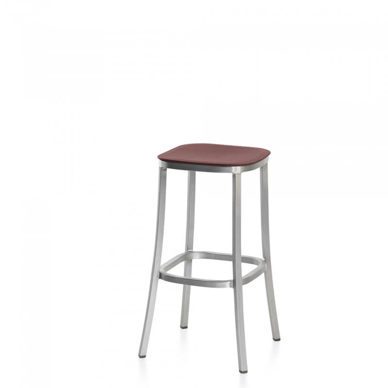 Emeco 1 Inch Bar Stool Stools Emeco HAND BRUSHED ALUMINUM BORDEAUX 