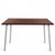 Emeco Run Table 48" table Emeco CLEAR ALUMINUM FRAME WALNUT 
