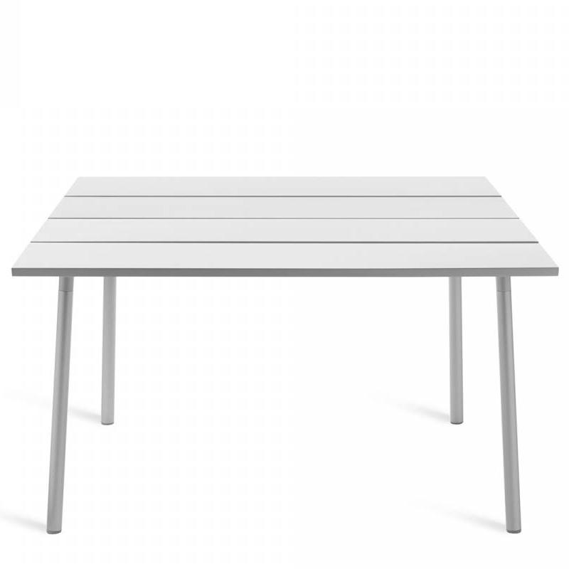 Emeco Run Table 48" table Emeco CLEAR ALUMINUM FRAME ALUMINUM 
