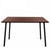 Emeco Run Table 48" table Emeco BLACK POWDER COATED FRAME WALNUT 
