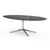Florence Knoll 96" Oval Table Dining Tables Knoll Polished chrome Grigio Marquina marble, Satin finish 