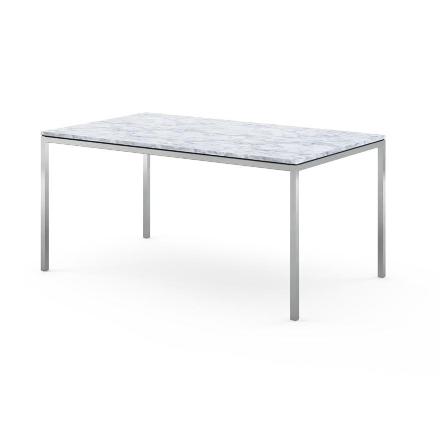 Florence Knoll Dining Table - 60" x 36" Dining Tables Knoll Carrara marble, Satin finish 