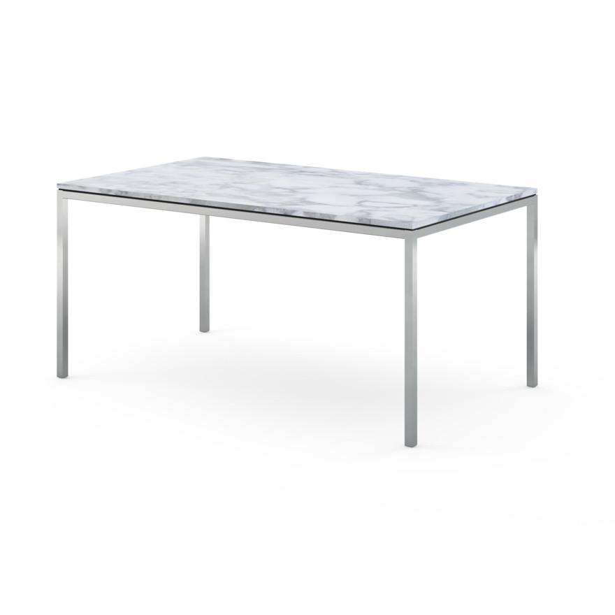 Florence Knoll Dining Table - 60" x 36" Dining Tables Knoll Arabescato marble, Satin finish 