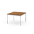 Florence Knoll Small End Table Coffee Tables Knoll Polished chrome Light Walnut 