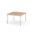 Florence Knoll Small End Table Coffee Tables Knoll Polished chrome Light Oak 