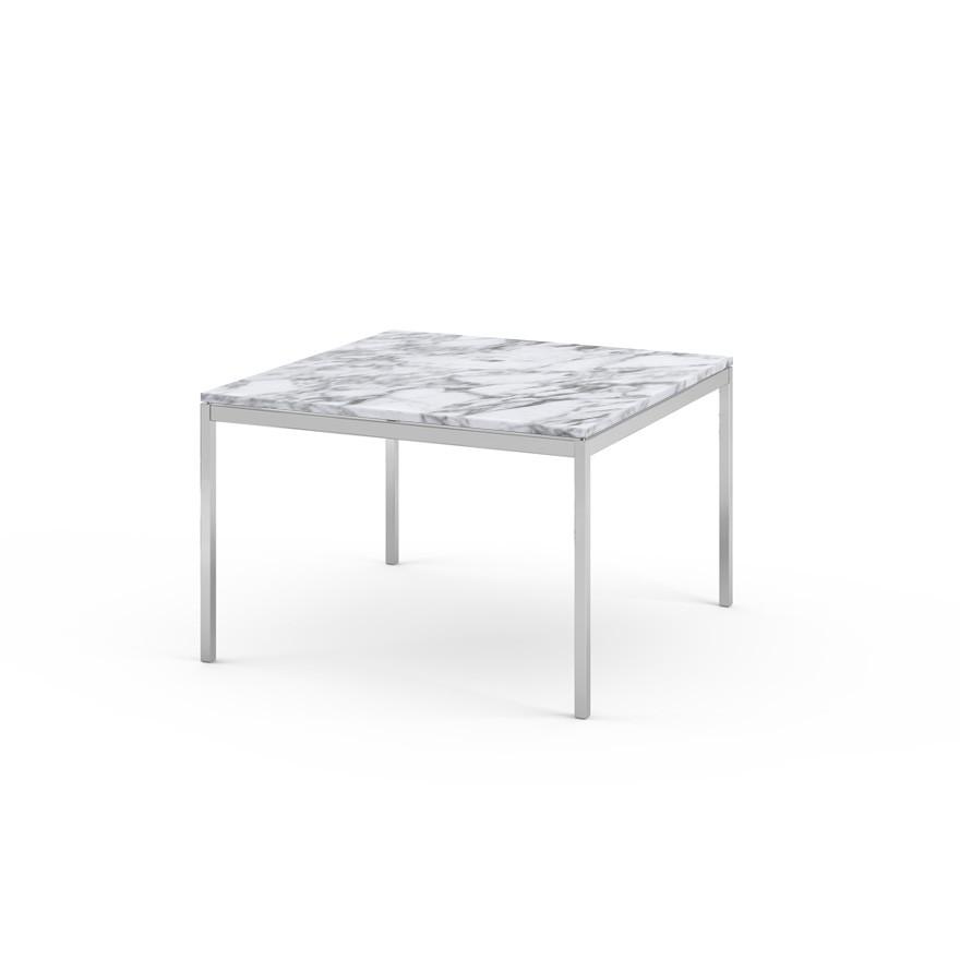Florence Knoll Small End Table Coffee Tables Knoll Polished chrome Arabescato marble, Satin finish 