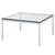 Florence Knoll Large End Table side/end table Knoll Polished chrome Clear Glass 
