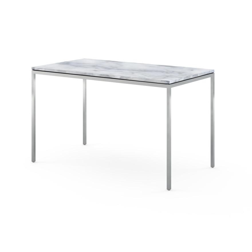 Florence Knoll Mini Desk - 48" x 26" Desk's Knoll Arabescato marble, Satin finish 