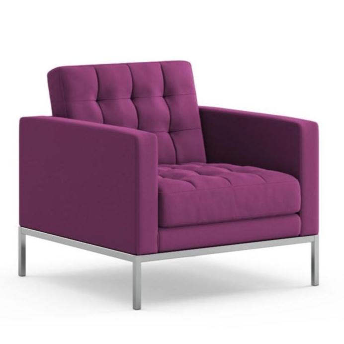 Florence Knoll Relaxed Lounge Chair lounge chair Knoll Ultrasuede - Wild Plum 