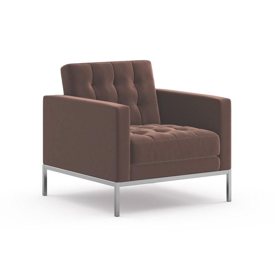 Florence Knoll Relaxed Lounge Chair lounge chair Knoll Knoll Velvet - Truffle 