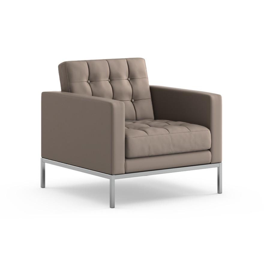 Florence Knoll Relaxed Lounge Chair lounge chair Knoll Prairie Leather - Coyote 