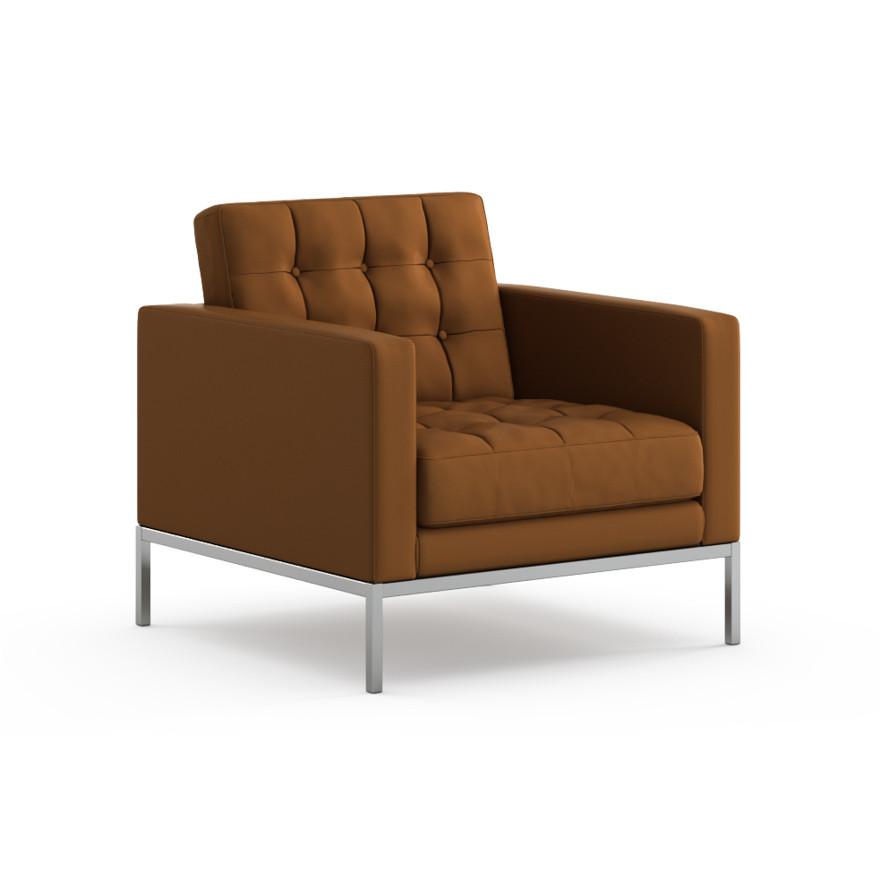 Florence Knoll Relaxed Lounge Chair lounge chair Knoll Prairie Leather - Lantern 