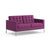 Florence Knoll Relaxed Settee sofa Knoll Ultrasuede - Wild Plum 