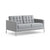 Florence Knoll Relaxed Settee sofa Knoll Knoll Velvet - Swan 