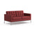 Florence Knoll Relaxed Settee sofa Knoll Volo Leather - Garnet 