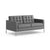 Florence Knoll Relaxed Settee sofa Knoll Volo Leather - Cadet 