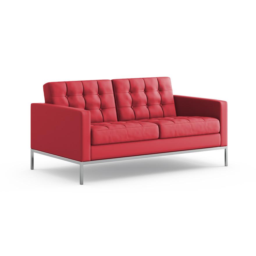 Florence Knoll Relaxed Settee sofa Knoll Acqua Leather - Rio Grande 