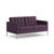 Florence Knoll Relaxed Settee sofa Knoll Sabrina Leather - Pansy 