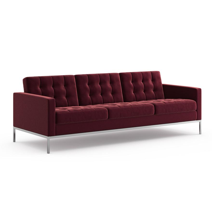 Florence Knoll Relaxed Sofa sofa Knoll Knoll Velvet - Wine 