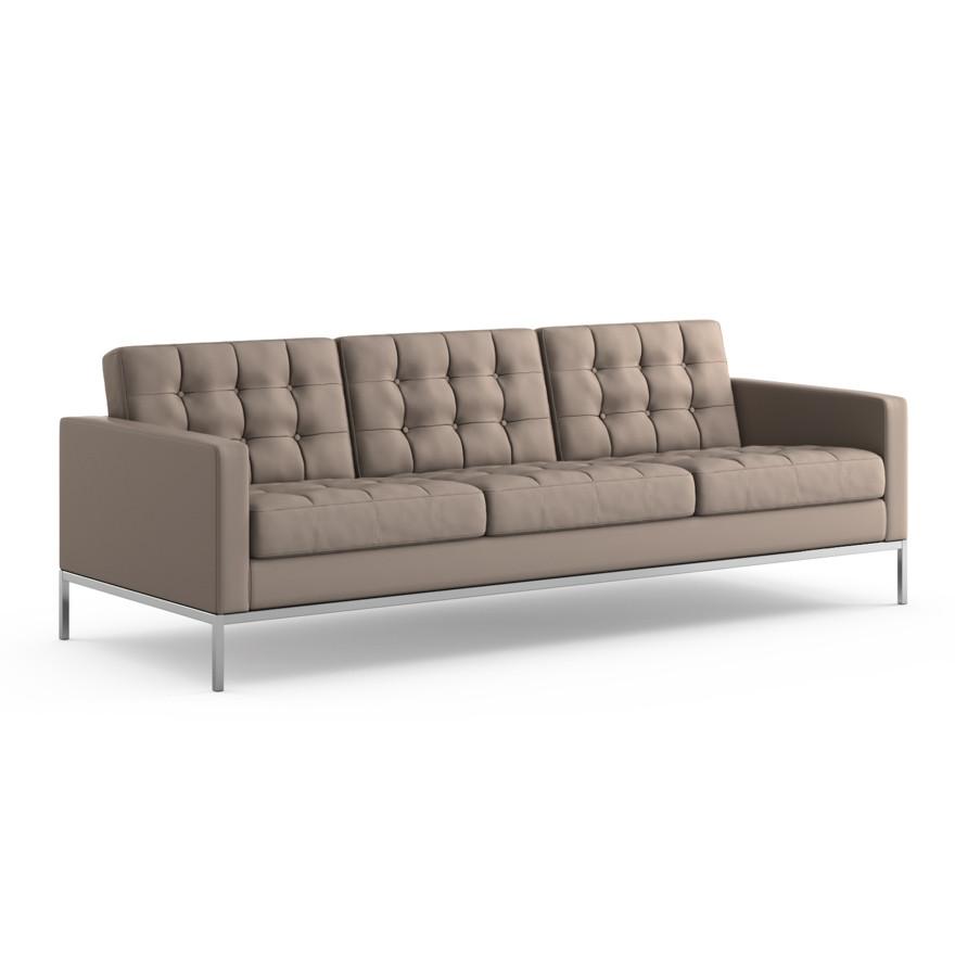 Florence Knoll Relaxed Sofa sofa Knoll Prairie Leather - Coyote 