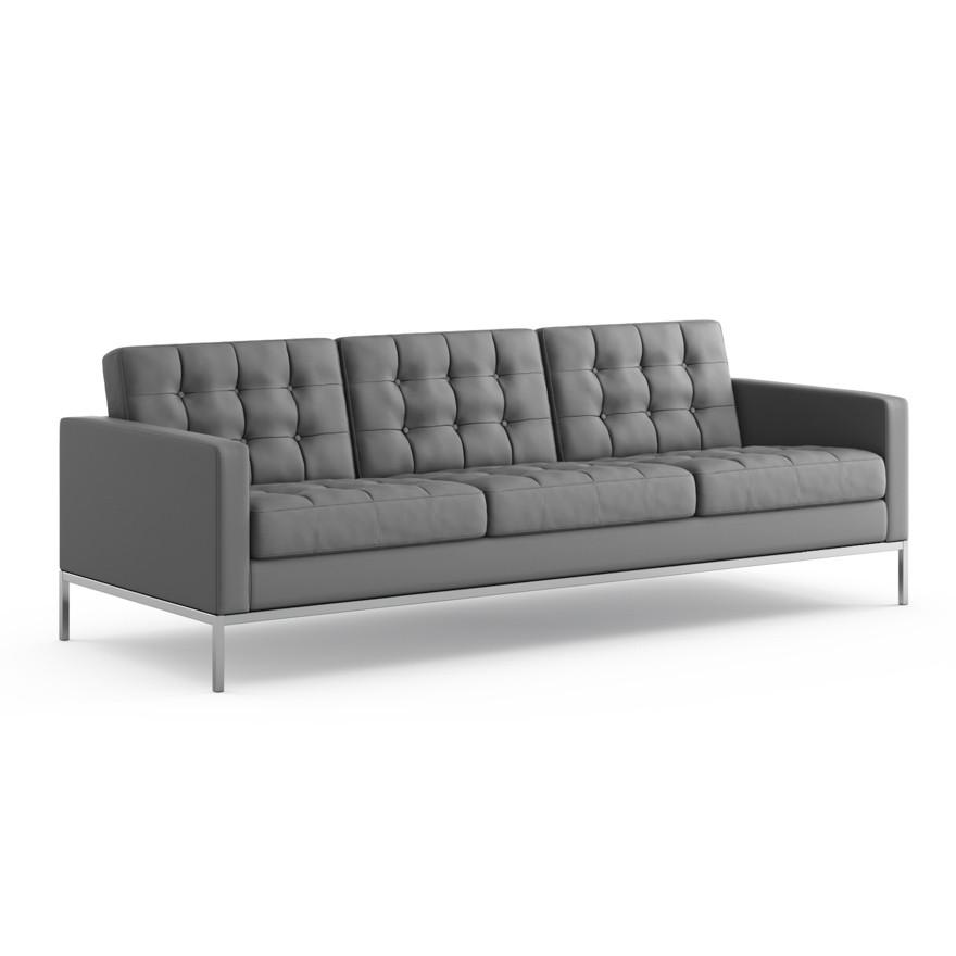 Florence Knoll Relaxed Sofa sofa Knoll Volo Leather - Cadet 