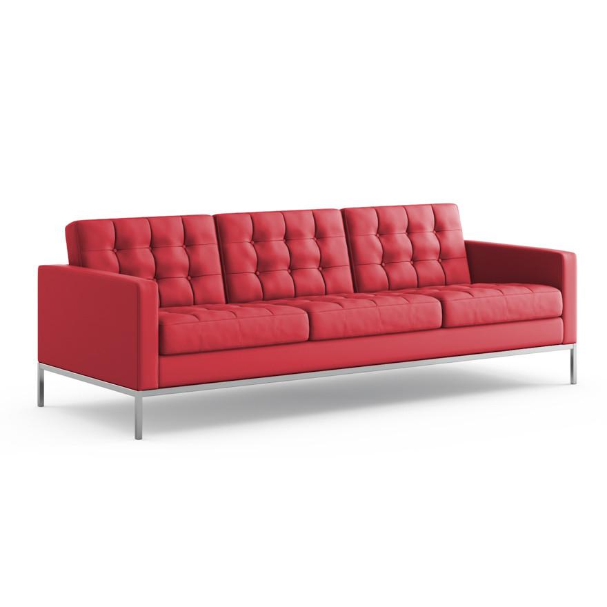 Florence Knoll Relaxed Sofa sofa Knoll Acqua Leather - Rio Grande 