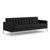 Florence Knoll Relaxed Sofa sofa Knoll Acqua Leather - Black Sea 