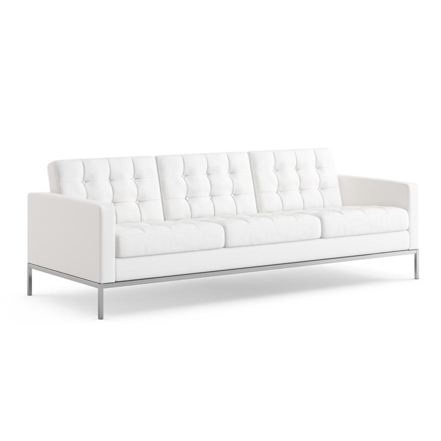 Florence Knoll Relaxed Sofa sofa Knoll Acqua Leather - Bering Sea 