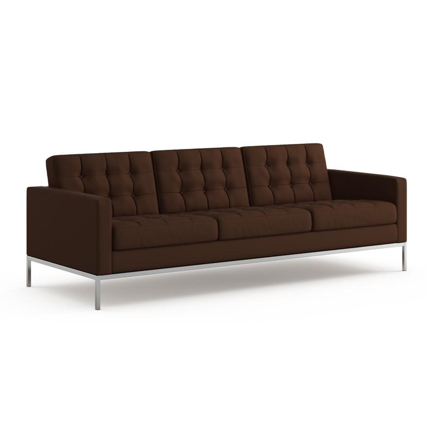 Florence Knoll Relaxed Sofa sofa Knoll Sabrina Leather - Mahogany 