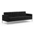Florence Knoll Relaxed Sofa sofa Knoll Ultrasuede - Black Onyx 