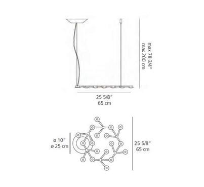 Led Net Circle Suspension hanging lamps Artemide 