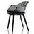 Cyborg Armchair Side/Dining Magis Glossy Black Legs/Transparent Smoke Grey Back 