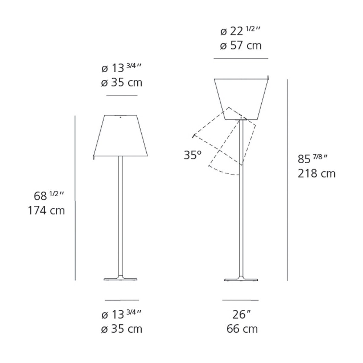 Melampo Mega Floor Lamp Floor Lamps Artemide 