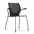 MultiGeneration Stacking Chair - No Seat Pad task chair Knoll Fixed Arms + $40.00 Glides Onyx