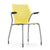 MultiGeneration Stacking Chair - No Seat Pad task chair Knoll Fixed Arms + $40.00 Glides Yellow