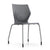 MultiGeneration Stacking Chair - No Seat Pad task chair Knoll Armless Glides Dark Grey